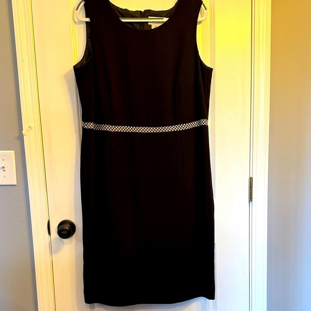 Danny & Nicole Black Dress with White Accents